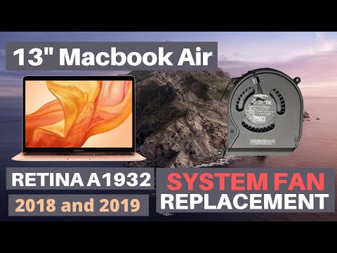 13” MacBook Air Retina 2018 and 2019 A1932 System Fan Replacement